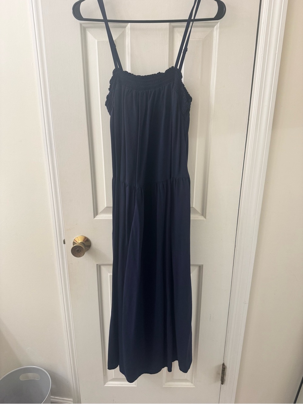 Old Navy Navy Smocked Maxi Dress with Spaghetti Straps